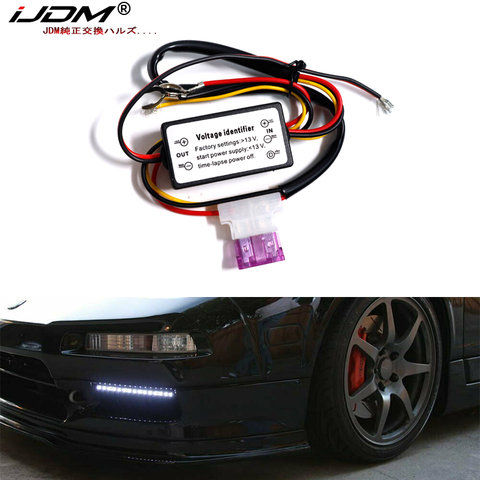 iJDM (1) LED Daytime Running Light Automatic On/Off Switch Controller Module Box (Enable DRL Turn On When Engine Starts) ► Photo 1/6