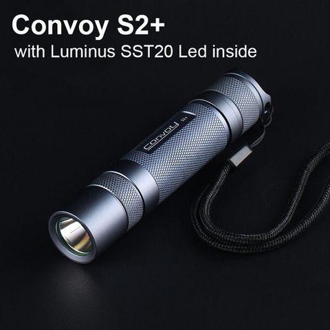 Powerful Led Flashlight Convoy S2 Plus with Luminus SST20 LED Linterna 18650 Flash Light Camping Fishing Portable Work Light ► Photo 1/6