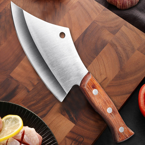 Fishing Knife Stainless Steel Chinese Chef Knife for Meat Fish Fruit Vegetables 4Cr14Mov Kitchen Knife Butcher Cleaver Knife ► Photo 1/6