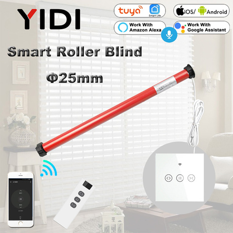 25mm Tubular Motor 110V 220V Automatic Electric Roller Blinds Shutter Motor for 38mm Tube Tuya Smart Home Wifi Curtain Switch ► Photo 1/6
