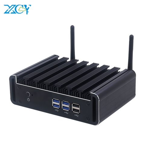 XCY Fanless Mini PC Intel Core i7 4500U i5 4200U i3 4010U HDMI VGA 6xUSB Gigabit Ethernet 2.4/5.0G WiFi Bluetooth 4.0 Windows 10 ► Photo 1/6