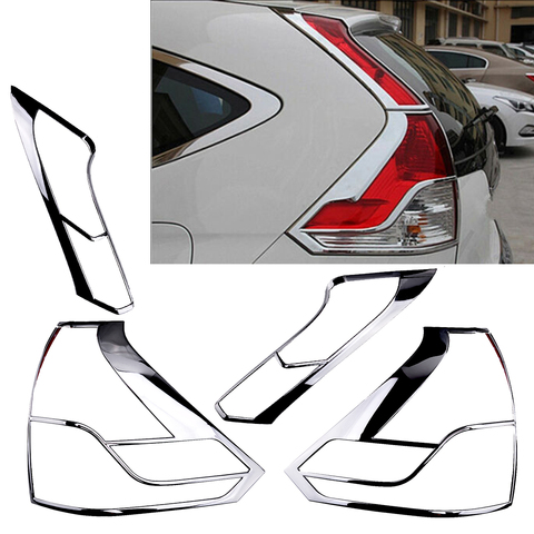4Pcs/Set ABS Chrome Car Rear Tail Light Lamp Cover Trim Fit For Honda CRV 2012 2013 2014 Styling ► Photo 1/6