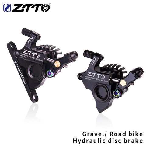 ZTTO Gravel Road Bike Hydraulic Disc Brake Flat Mount CX Rotor Brake Caliper CNC Bicycle Mechanical Wire Pull Cooling Pads 105 ► Photo 1/6