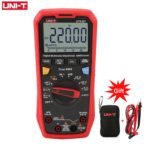 UNI-T UT61E+ Handheld Professional Digital Multimeter Unit True RMS Auto Range 6000 Counts DC AC 1000V Large Capacitance Test ► Photo 1/6