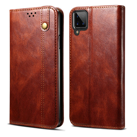 Leather Texture Magnet Book Cover for Samsung A12 A72 A52 Luxury Case 360 Protect for Samsung Galaxy A12 Case A42 A32 A 12 Coque ► Photo 1/6