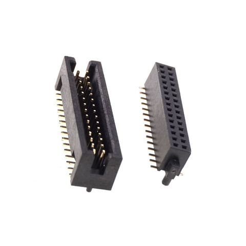 100 pcs BTB 1.27mm  2x15 P 30 pin PCB Header Pin Male / Female SMD With Post Board to Board Connector Straight SMT Position Peg ► Photo 1/6