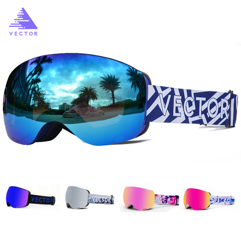 OTG Characterist Print Strap Ski Goggles Snow Glasses Men Skibrille Anti-fog Snowboard Skiing Women Sunglasses Outdoor Sport ► Photo 1/6