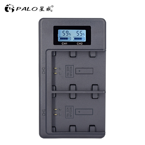 PALO NP-FZ100 NPFZ100 FZ100  LCD Digital Battery Charger for Sony Alpha a9, Alpha a7R III, A7R MARK 3, Alpha a7 III, A7 MARK 3 ► Photo 1/6