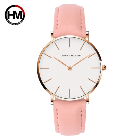 Women Fashion Watch Causal Leather Strap Japan Quartz Movement Top Luxury Brand Unisex Wristwatches Waterproof relogio feminino ► Photo 1/6