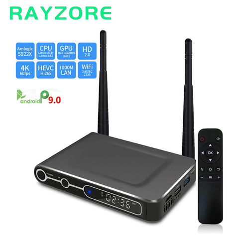 S78 Amlogic S922X Tv Box Android 9.0 Smart DDR4 4GB 32GB Bluetooth 2.4G5G Wifi 1000M Lan Android Tv consoles android MK25 tv box ► Photo 1/6