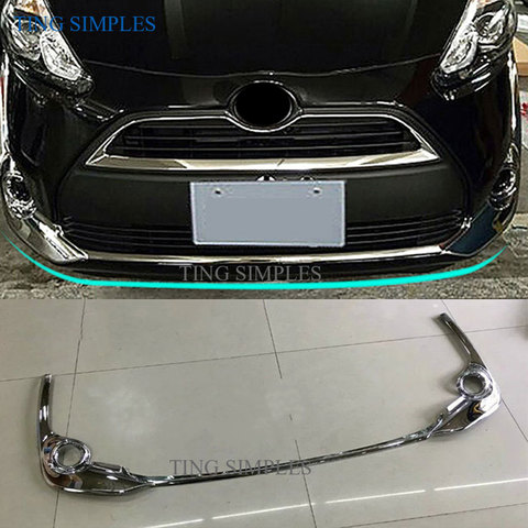 Car Auto Cover Molding For Toyota SIENTA XP170 accessories 2015~2022 ABS Chrome Rear / Front Fog Lamp Light Bumper Trim Strip ► Photo 1/3