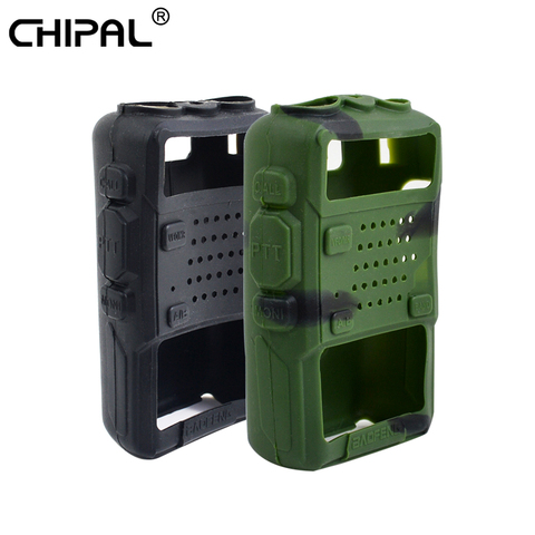 CHIPAL Soft Case Holster Silicone Handheld Cover Shell for Baofeng Two Way Mobile Radio UV5R 5RA 5RB 5RC 5RD TYT THF8 ► Photo 1/6