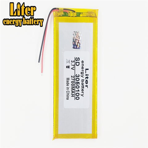 3.7V,2700mAH,3050100 2850100 Polymer lithium ion battery for mobile bank,mp4,cell phone,tablet pc;power bank,mp3 ► Photo 1/4