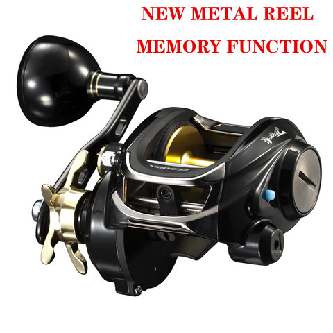 2022 Brand New Ecooda Metal Frame Saltwater Baitcasting Reel Slow Jigging Reel With Memory Function 12kgs Drag Power PE3-250M ► Photo 1/6