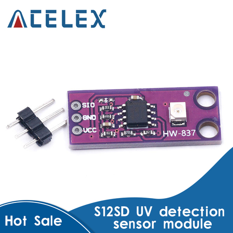 GUVA-S12SD UV Detection Sensor Module S12SD Light Sensor Diy Kit Electronic PCB Board Module 240nm-370nm For Arduino ► Photo 1/6