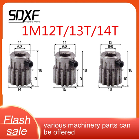 One piece of 1 mold with gear 12/13/14 teeth, standard inner hole, factory direct sale, 1M5 screw fixed ► Photo 1/5