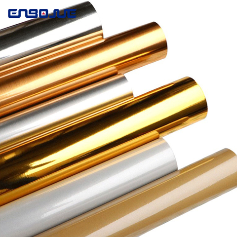 Brushed Gold Sticker Mirror Waterproof Aluminum Foil Sticky Film Silver Self-adhesive Wallpaper Diy Furniture Renovation Sticker ► Photo 1/6