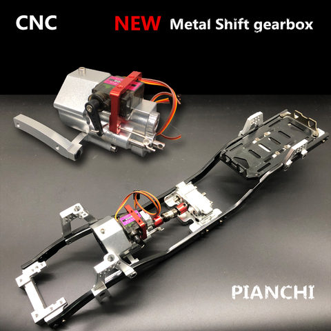 NEW CNC Front  Shift Gearbox Frame   for 1/10 RC Car  Axial SCX10 & SCX10 II 90046 90027  Upgrade Part V8 Engine Radiato ► Photo 1/1