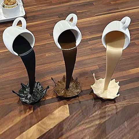 Floating Pouring Liquid Coffee Mug Cup Design Resin Model Miniature Home Decoration Display Mold Interesting Accessories ► Photo 1/6