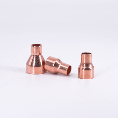 6.35 8 9.52 10 12 12.7 15mm ID 99.9% Copper End Feed Solder Reducer Reducing Plumbing Fitting Coupler For Air Condition ► Photo 1/6
