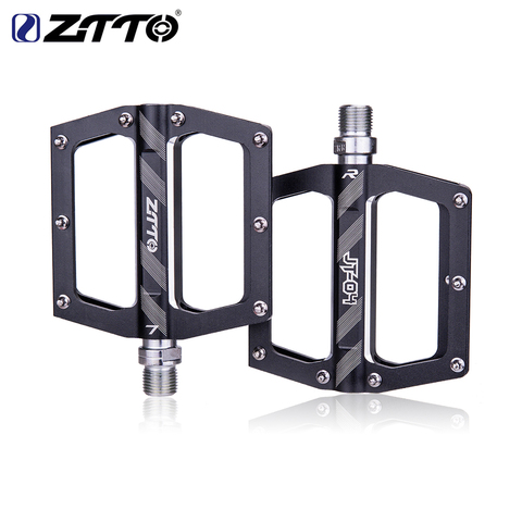 ZTTO MTB CNC Aluminum Alloy Bearings Pedal Bike flat Pedal Road Gravel bike lightweight 8 pins pedal for XC AM JT04 ► Photo 1/6