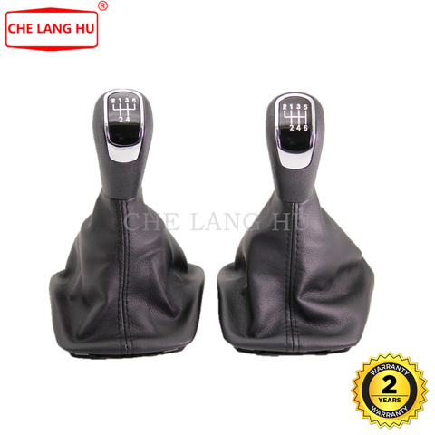 For Skoda Yeti 2009 2010 2011 2012 2013 car 5 speed 6 speed Gear stick shift knob With black leather boot ► Photo 1/6