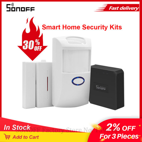 Itead SONOFF RF Bridge 433Mhz RF PIR2 Motion Sensor DW1 Door & Window Alarm System For Smart Home Alarm Security Work with Alexa ► Photo 1/6