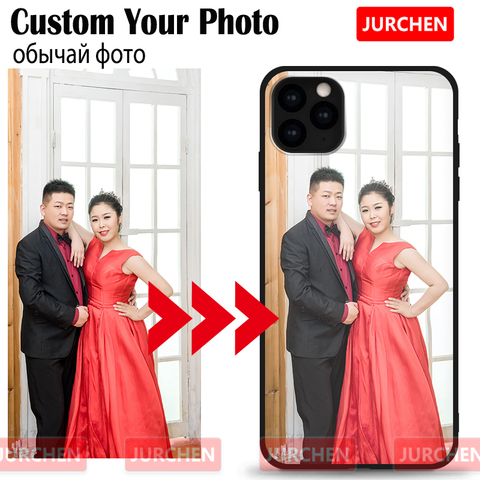 JURCHEN Custom Phone Case For iPhone 12 Mini 11 Pro Max SE 2022 8 7 6 5 Plus Case Customized For iPhone X XR XS Max Cover Photo ► Photo 1/6