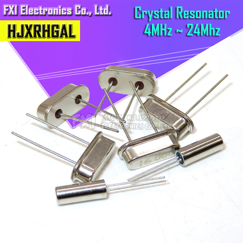 10PCS 4Mhz 6Mhz 8Mhz 12Mhz 16Mhz 20Mhz 24Mhz  32.768K 2*6  32.768K 3*8  Quartz Crystal Resonator Passive Oscillator HC 49S ► Photo 1/5