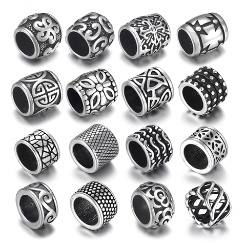 skull beads stainless steel metal charms