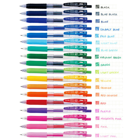 1pc Zebra Juice Gel Pen Retractable 0.5mm SARASA Clip Colored Pens for Journaling Doodling Painting Drawing Japanses Stationery ► Photo 1/6