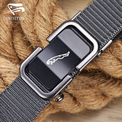 DINISITON Men's Designer Nylon Army Belt Male Tactical Military Canvas Belts Outdoor Strap Man Automatic Buckle Belt For Men ► Photo 1/6