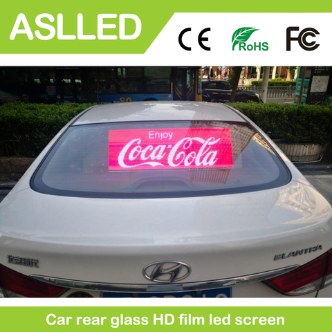 Car rear glass transparent LED screen DIY display animation video advertising led display panel hd P2.6x5.2 indoor ► Photo 1/1