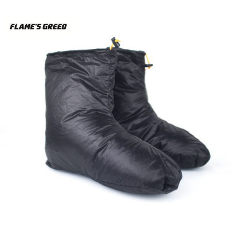 FLAME'S CREED Sleeping Bag Accessories White Goose Down Slippers Outdoor Camping Down Socks Warm Water Resistant Unisex ► Photo 1/5