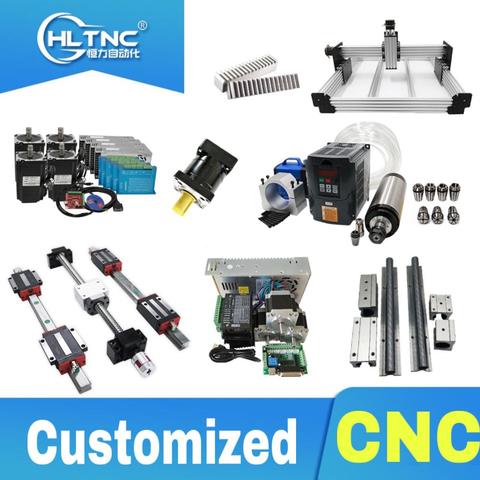 Customized all models and lengths of Linear rails , ball screws, motor sets, spindle sets,calble chain for CNC ► Photo 1/1