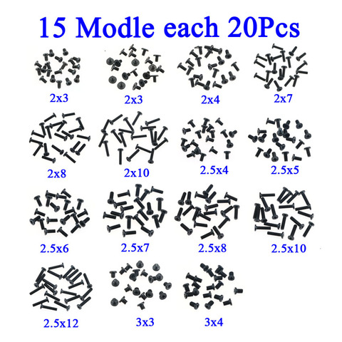 300Pcs M2 M2.5 Screw Replacement kit M3 Notebook Computer Screw Replacement For HP Intel Sony Asus Lenovo Toshiba Gateway Samsun ► Photo 1/6