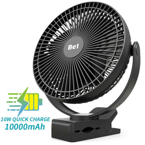 10000mAh 8-Inch Rechargeable Battery Operated Clip on Fan, Air Circulating USB Fan,Portable for Outd Camping Tent Beach or Car ► Photo 1/6
