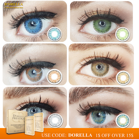 D'ORELLA 1 Pair(2pcs)  3Tone Series Colored Contact Lenses Cosmetic Contacts Natural Color Lens ► Photo 1/6