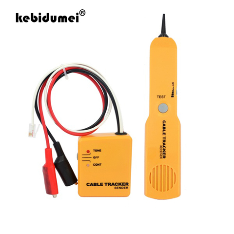 kebidumei Handheld Telephone Cable Tracker Phone Wire Detector RJ11 Line Cord Tester Tool Kit Tone Tracer Receiver ► Photo 1/6