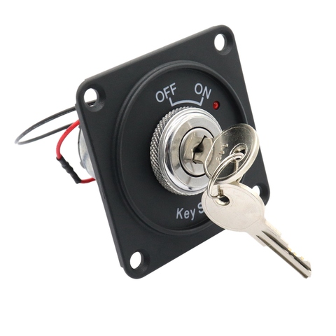 Universal 12V Car Boat Motorcycle Ignition Starter Key Ignition Switch Panel 2Position With 2 Keys ► Photo 1/6