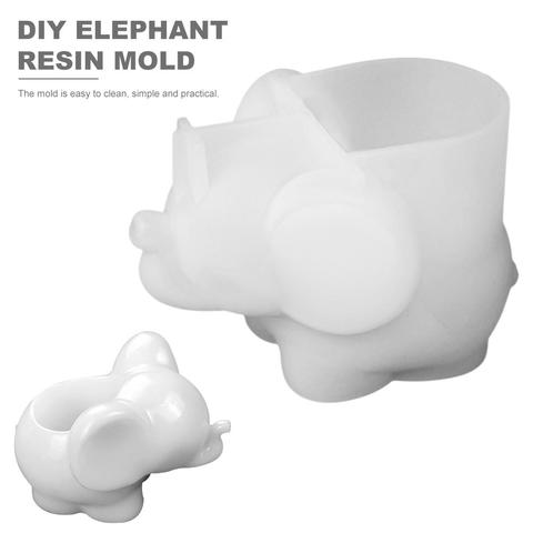 Silicone Mold DIY Elephant Resin Mould Epoxy Mirror Three-dimensional Mold Jewelry Storage Decoration Shell Dish Mould ► Photo 1/6