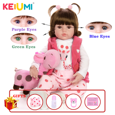 KEIUMI Hot Sale Reborn Baby Doll Toy Cloth Body Stuffed Realistic Baby Doll With Giraffe Toddler Birthday Christmas Gifts ► Photo 1/6