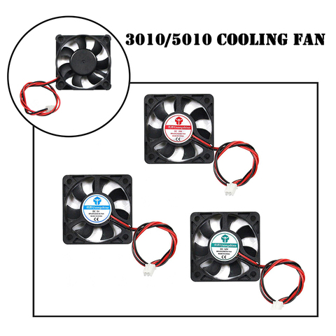 1PC DC 5010 5V/12V/24V Computer CPU Cooler Mini Cooling Fan 50MM 50x50x10mm Small Exhaust Fan for 3D Printer 2 pin 50x50x10mm ► Photo 1/5