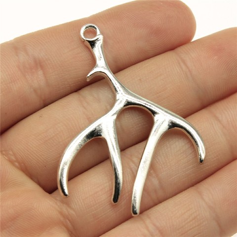 WYSIWYG 8pcs 51x40mm Pendant Antlers Christmas Antlers Charm Pendants For Jewelry Making Christmas Antlers Pendants ► Photo 1/2