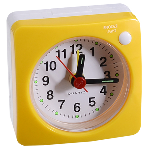 Mini Square Plastic Student Alarm Clock Silent Snooze Bedside Needle Alarm Clock Non Ticking Portable Home Travel Alarm Clock ► Photo 1/6