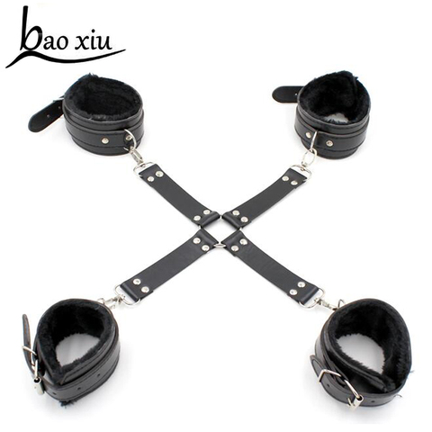 New Vintage Women Men Harness Leather Belt Bondage Sexy Gothic Punk Corset Fur Leather Metal Leg garters Female belt Straps ► Photo 1/6