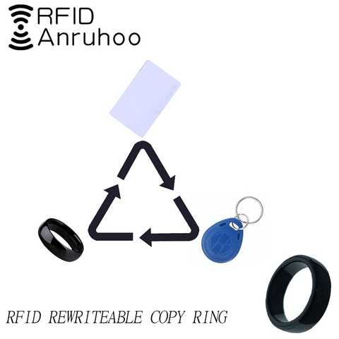 RFID Portable Ring 125Khz 13.56Mhz Rewritable Copy Tag Key T5577 CUID Smart Dual Chip Card NFC Copier Duplicator Badge ► Photo 1/6