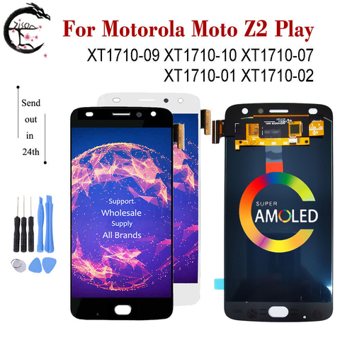 OLED LCD For Motorola Moto Z2 Play XT1710-09 XT1710-10 XT1710-07 XT1710-01/02 Display Screen Touch Sensor Digitizer Assembly ► Photo 1/6