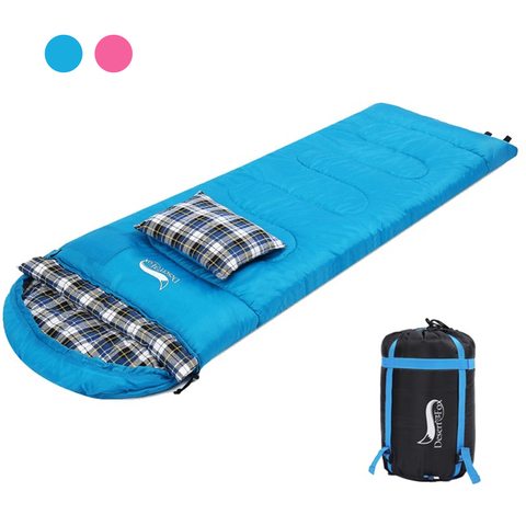 Desert&Fox Soft Flannel Sleeping Bags with Pillow for Adult Kids Winter Sleeping Bag Warm Lining Hiking Camping Bags with Sack ► Photo 1/6