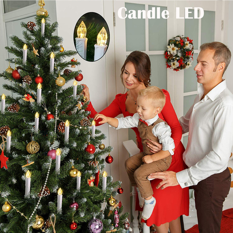 Christmas Candle Led Lights Simulation Flame Candle Light Party Candles Tree Decoration Multi-Function Timing свеча Dropship ► Photo 1/6